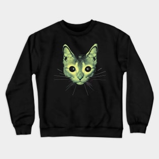 Green Cat Crewneck Sweatshirt